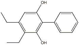 2-Phenyl-4,5-diethylbenzene-1,3-diol Struktur