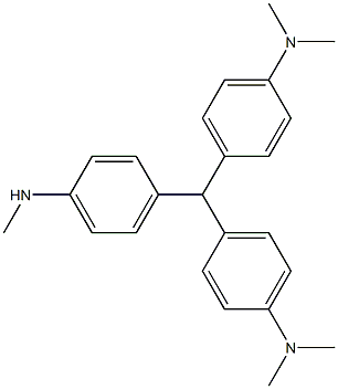 N,N,N',N',N''-Pentamethyl[4,4',4''-methylidynetri(aniline)] Struktur