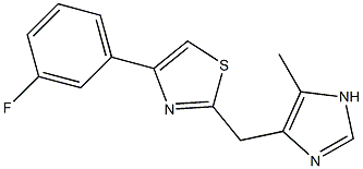 4-(3-Fluorophenyl)-2-(5-methyl-1H-imidazol-4-ylmethyl)thiazole Struktur