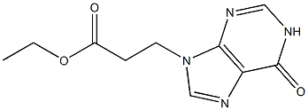 3-[(6-Oxo-1,9-dihydro-6H-purin)-9-yl]propionic acid ethyl ester Struktur