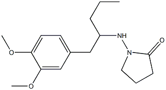 1-[[1-(3,4-Dimethoxybenzyl)butyl]amino]pyrrolidin-2-one Struktur