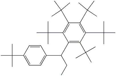 1-(Penta-tert-butylphenyl)-1-(4-tert-butylphenyl)propane Struktur