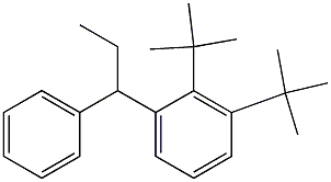 1-(2,3-Di-tert-butylphenyl)-1-phenylpropane Struktur