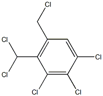 1,2,3-Trichloro-5-(chloromethyl)-4-(dichloromethyl)benzene Struktur