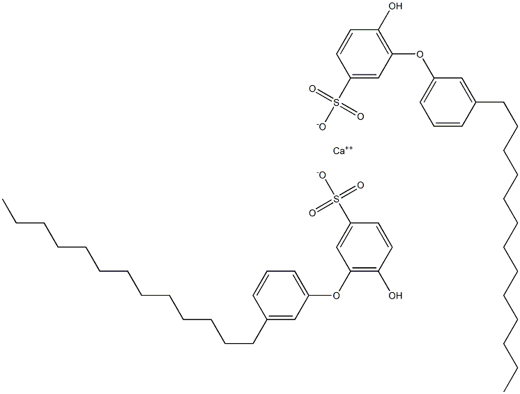 Bis(6-hydroxy-3'-tridecyl[oxybisbenzene]-3-sulfonic acid)calcium salt Struktur