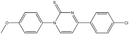 1-(4-Methoxyphenyl)-4-(4-chlorophenyl)pyrimidine-2(1H)-thione Struktur