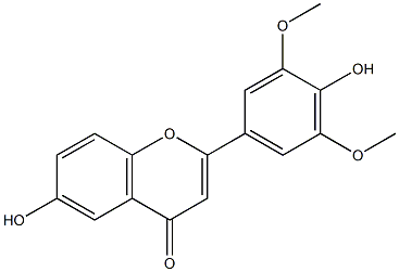 4',6-Dihydroxy-3',5'-dimethoxyflavone Struktur