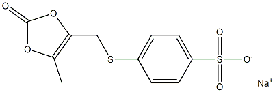 4-[(2-Oxo-5-methyl-1,3-dioxol-4-yl)methylthio]benzenesulfonic acid sodium salt Struktur