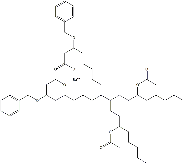 Bis(3-benzyloxy-13-acetyloxystearic acid)barium salt Struktur