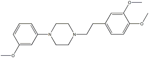 1-(3,4-Dimethoxyphenethyl)-4-(3-methoxyphenyl)piperazine Struktur