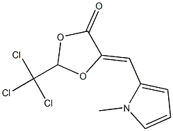 (5Z)-2-(Trichloromethyl)-5-[(1-methyl-1H-pyrrol-2-yl)methylene]-1,3-dioxolan-4-one Struktur