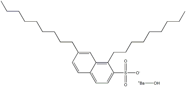 1,7-Dinonyl-2-naphthalenesulfonic acid hydroxybarium salt Struktur