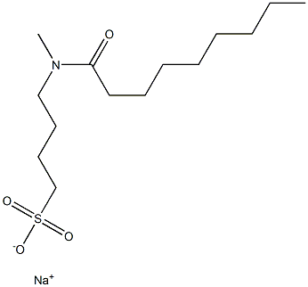 4-(N-Nonanoyl-N-methylamino)-1-butanesulfonic acid sodium salt Struktur