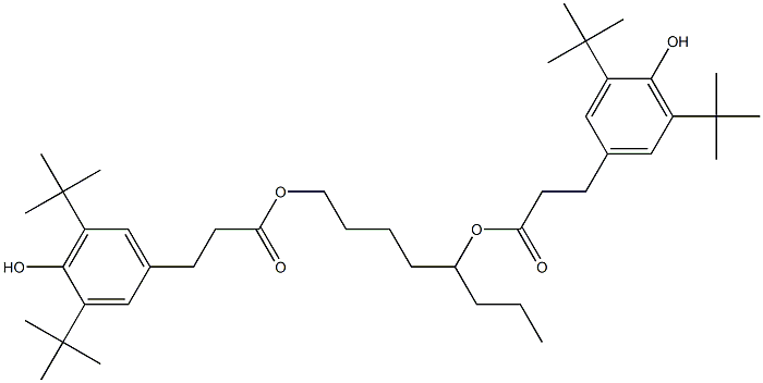 Bis[3-(3,5-di-tert-butyl-4-hydroxyphenyl)propionic acid]1,5-octanediyl ester Struktur