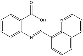 2-[[(Quinolin-8-yl)methylene]amino]benzoic acid Struktur