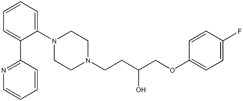 1-(4-Fluorophenoxy)-4-[4-[2-(2-pyridinyl)phenyl]-1-piperazinyl]-2-butanol Struktur