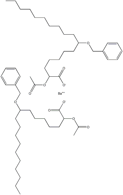 Bis(8-benzyloxy-2-acetyloxystearic acid)barium salt Struktur