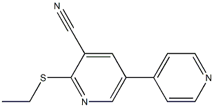 5-(4-Pyridinyl)-2-(ethylthio)pyridine-3-carbonitrile Struktur