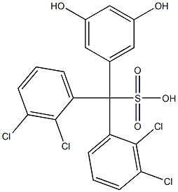 Bis(2,3-dichlorophenyl)(3,5-dihydroxyphenyl)methanesulfonic acid Struktur