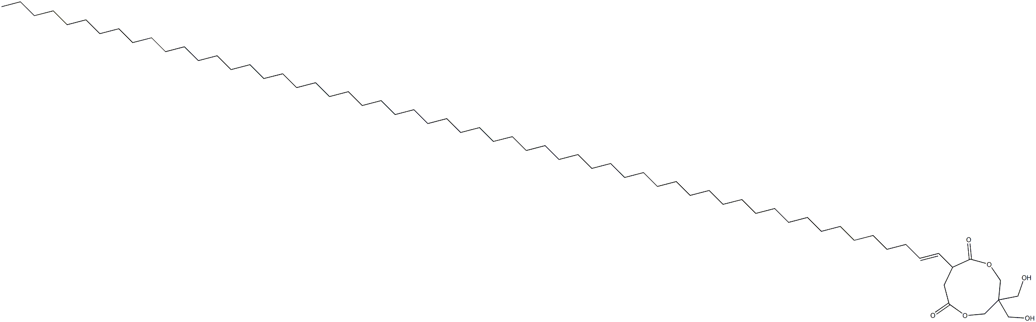 3,3-Bis(hydroxymethyl)-8-(1-octapentacontenyl)-1,5-dioxacyclononane-6,9-dione Struktur