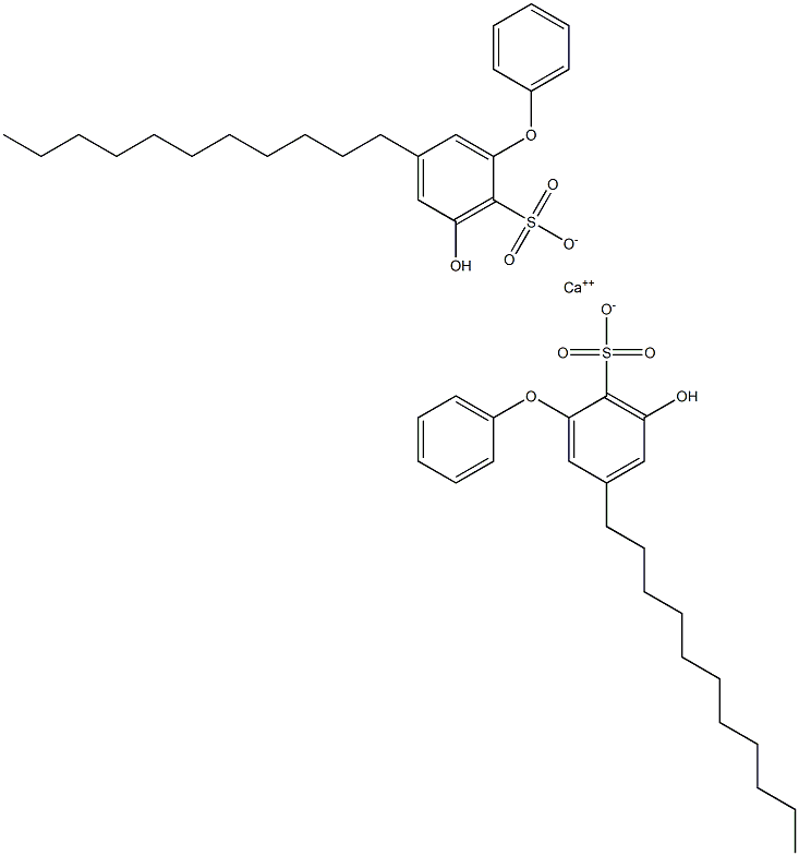 Bis(3-hydroxy-5-undecyl[oxybisbenzene]-2-sulfonic acid)calcium salt Struktur