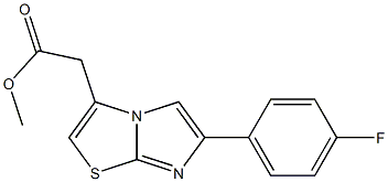 6-(4-Fluorophenyl)imidazo[2,1-b]thiazole-3-acetic acid methyl ester Struktur