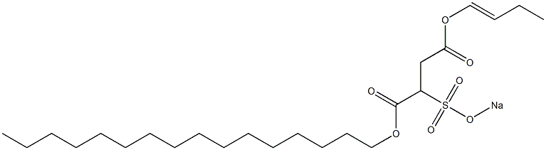 2-(Sodiosulfo)succinic acid 1-hexadecyl 4-(1-butenyl) ester Struktur