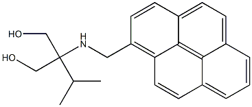 1-[1,1-Bis(hydroxymethyl)-2-methylpropylaminomethyl]pyrene Struktur