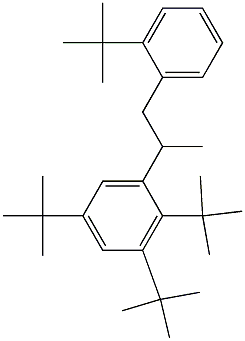 2-(2,3,5-Tri-tert-butylphenyl)-1-(2-tert-butylphenyl)propane Struktur