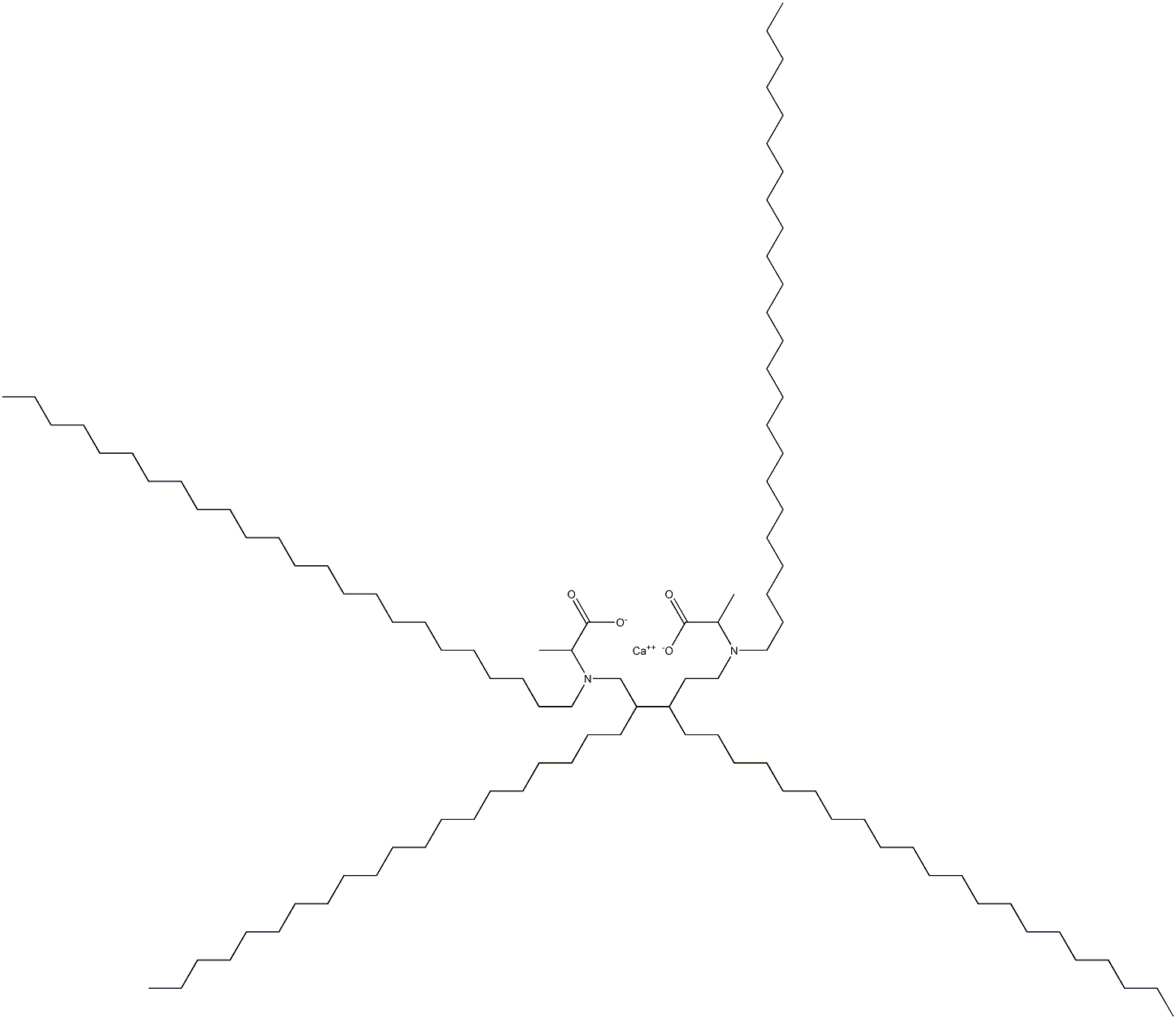 Bis[2-(ditetracosylamino)propanoic acid]calcium salt Struktur