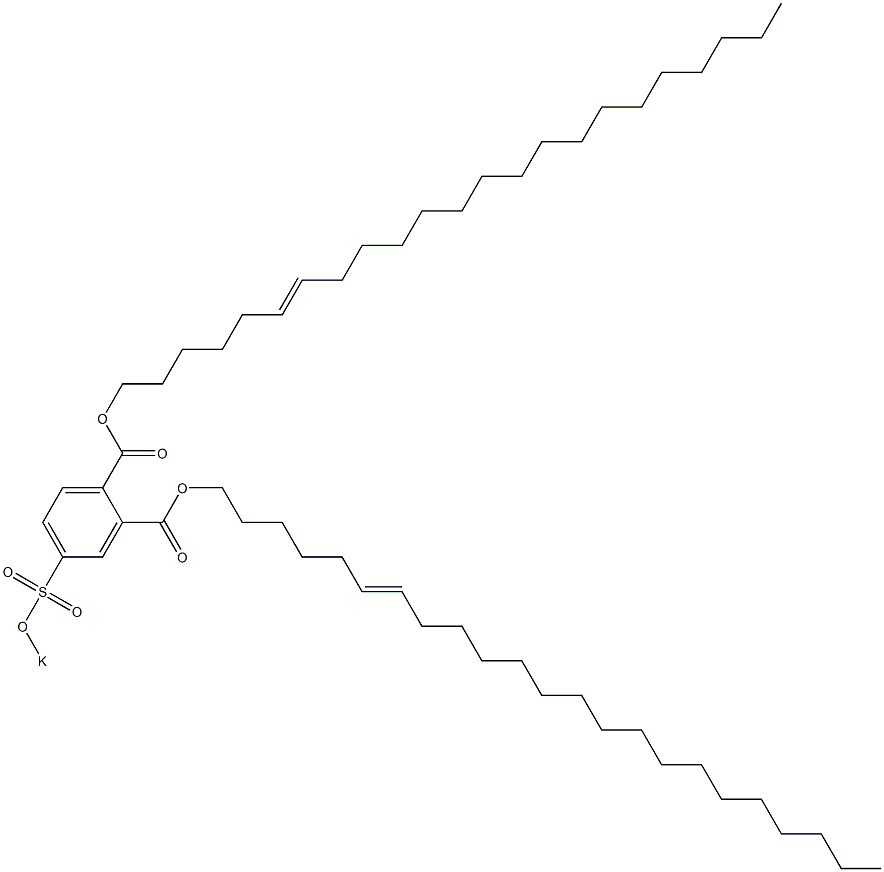 4-(Potassiosulfo)phthalic acid di(6-tricosenyl) ester Struktur