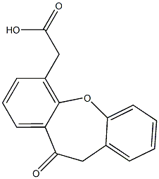 10,11-Dihydro-11-oxodibenz[b,f]oxepin-4-acetic acid Struktur