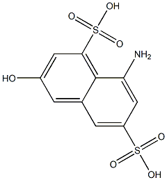 8-Amino-3-hydroxynaphthalene-1,6-disulfonic acid Struktur