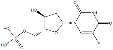 5-Fluorodeoxyuridine phosphate Struktur