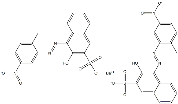 Bis[1-[(2-methyl-5-nitrophenyl)azo]-2-hydroxy-3-naphthalenesulfonic acid]barium salt Struktur