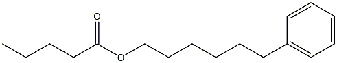 Pentanoic acid 6-phenylhexyl ester Struktur