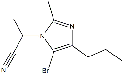 5-Bromo-1-(1-cyanoethyl)-2-methyl-4-propyl-1H-imidazole Struktur