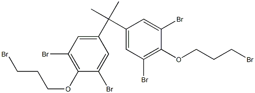 2,2-Bis[3,5-dibromo-4-(3-bromopropoxy)phenyl]propane Struktur