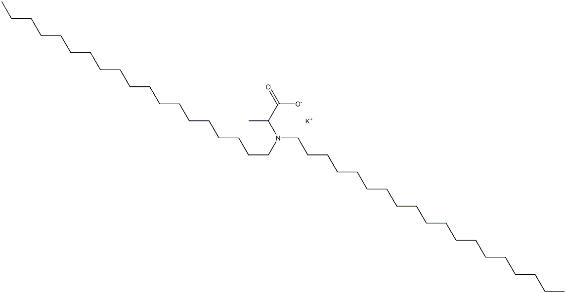 2-(Dinonadecylamino)propanoic acid potassium salt Struktur