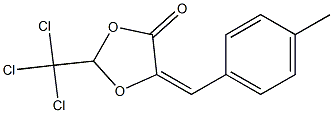 (5E)-2-(Trichloromethyl)-5-(4-methylbenzylidene)-1,3-dioxolan-4-one Struktur