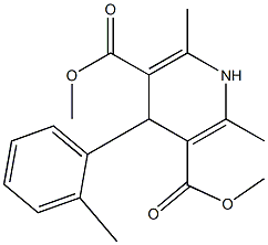 2,6-Dimethyl-4-(2-methylphenyl)-1,4-dihydro-3,5-pyridinedicarboxylic acid dimethyl ester Struktur