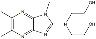 2,2'-[[1,5,6-Trimethyl-1H-imidazo[4,5-b]pyrazin-2-yl]imino]bisethanol Struktur