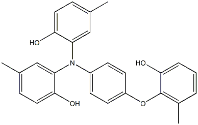 N,N-Bis(2-hydroxy-5-methylphenyl)-4-(2-hydroxy-6-methylphenoxy)benzenamine Struktur