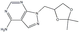 1-[(2,2-Dimethyl-1,3-dioxolan-4-yl)methyl]-1H-pyrazolo[3,4-d]pyrimidin-4-amine Struktur