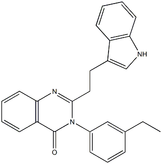 2-[2-(1H-Indol-3-yl)ethyl]-3-(3-ethylphenyl)quinazolin-4(3H)-one Struktur