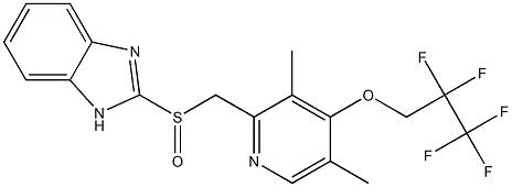 2-[[[3-Methyl-4-(2,2,3,3,3-pentafluoropropoxy)-5-methylpyridin-2-yl]methyl]sulfinyl]-1H-benzimidazole Struktur