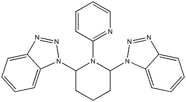 1-(2-Pyridyl)-2,6-bis(1H-benzotriazol-1-yl)piperidine Struktur