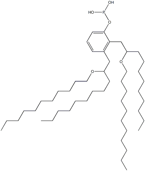 Phosphorous acid bis[2-(undecyloxy)undecyl]phenyl ester Struktur