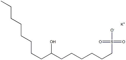 7-Hydroxypentadecane-1-sulfonic acid potassium salt Struktur