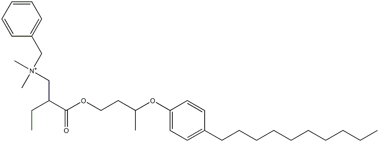 N,N-Dimethyl-N-benzyl-N-[2-[[3-(4-decylphenyloxy)butyl]oxycarbonyl]butyl]aminium Struktur